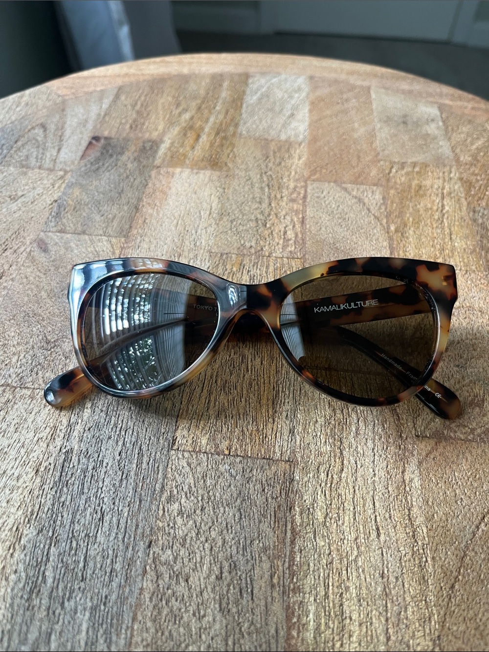 Kamali Kulture Tortoiseshell Square Cat Eye Sunglasses